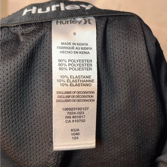 Boy’s Hurley Black Youth Hybrid Shorts Size 8 - Picture 3 of 4